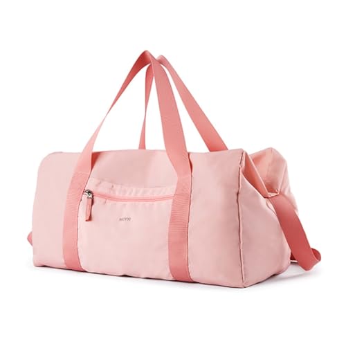 JingYi Store Damen-Gepäcktasche Kurztrip-Tasche Faltbare Gepäcktasche Tragbare Trainingstasche Reise-Boarding-Tasche(Pink) von JingYi Store