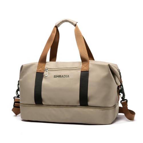 JingYi Store Kurzstrecken-Reisetaschen Handtaschen Mit Großem Fassungsvermögen Leichte Gepäcktaschen Businesstaschen Für Geschäftsreisen Boardingtaschen(Brown) von JingYi Store