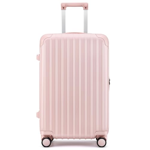 Reißverschlusskoffer Trolley-Koffer Reisecode-Box Kleiner Boarding-Koffer Herren- Und Damenkoffer(Pink,20in) von JingYi Store