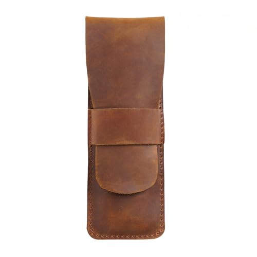 Jingelmall Federmäppchen für Füllfederhalter, 2 Fächer, echtes Leder, Aufbewahrungstasche für Büro, Braun Jingelmall Federmäppchen für Füllfederhalter, 2 Fächer, echtes Leder, Aufbewahrungstasche für Büro, Braun von Jingelmall