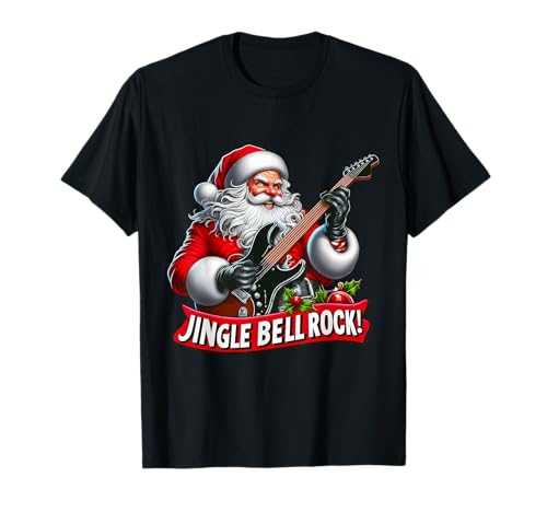 Jingle Bell Rock Santa mit Gitarre, Weihnachtsgrafik, Herren T-Shirt Jingle Bell Rock Santa mit Gitarre, Weihnachtsgrafik, Herren T-Shirt von Jingle Bell Rock Clothing Co.