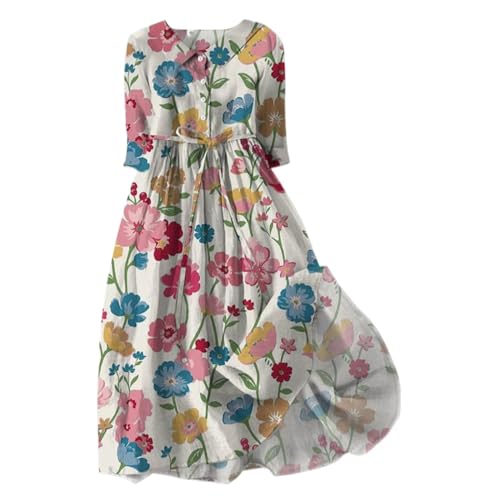 Sale Angebote Party Kleid Sommerkleid Damen Freizeit Lockere Strandkleid Damen Sommer Casual Mode Floral Gedruckt Sommerkleid Damen Lang Maxikleid Damen Sommer Abendkleider Dresses For Women Sale von Jingmcdy