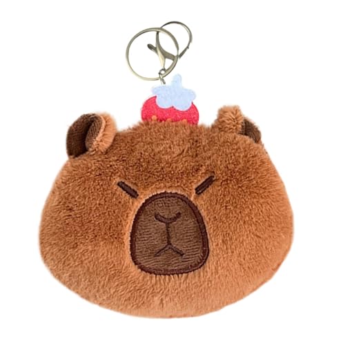 Capybara Münztasche Capybara Schlüsseltasche Portemonnaie Geldbeutel Portemonnaie Geldbeutel Portemonnaie Geldbörse Portemonnaie Tierform Süße Plüschtasche Capybara Geldbörse, rot, Se référer au von Jingmiger
