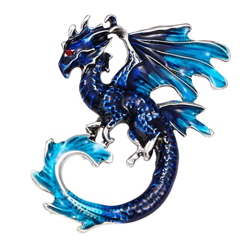 Chinesische Drachenbrosche, Drachenbrosche für Frauen | Mädchen-Modeschmuck, kreative Mode-Pin, Mädchen-Modeschmuck, Brosche aus Legierung, Emaille-Nadeln, langlebige Legierung für Revers, Se référer von Jingmiger