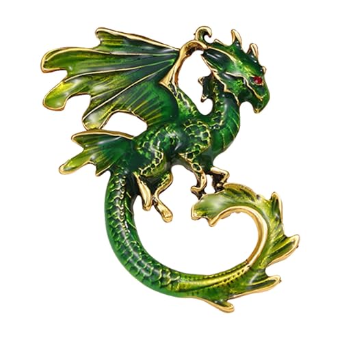 Chinesische Drachenbrosche, Drachenbrosche für Frauen | Mädchen-Modeschmuck, kreative Mode-Pin, Mädchen-Modeschmuck, Brosche aus Legierung, Emaille-Nadeln, langlebige Legierung für Revers, Se référer von Jingmiger