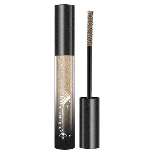 Glitter Mascara, Mascara mit Glitzer Silber Mascara, Wimpern Färben Glitter Farbige Mascara, Voluminöse Wimperntusche Glitzer Mascara, Glitzerndes Wimpern-Make-up, für Partys, Hochzeit von Jingmiger