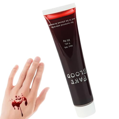 Halloween Blut Make-up Blut Zombie Blut Make-up Realistisches Make-up Vampirblut Kleidung Kunstblut für Gesichtsbemalung Bühnenblut von Jingmiger