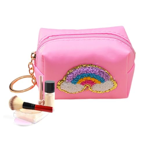 Münzgeldbörse wechseln | Geldbörse für Damen | Handtasche wechseln mit Stickmuster | Niedliche Münztasche, Schlüssel, Schmuck, Pillenaufbewahrung für Frauen, FE, X Arc-en-, Se référer au descriptif von Jingmiger