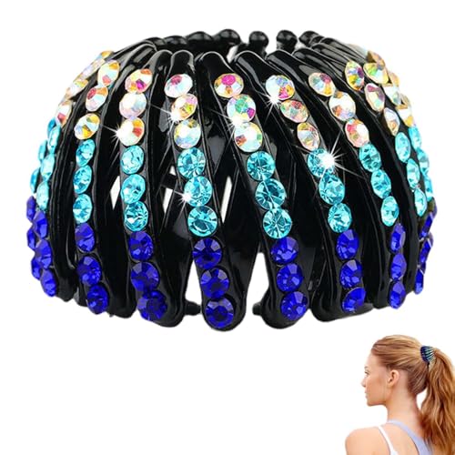 Pferdeschwanz Halter Strass Vogelnest - Pferdeschwanzhalter Vogelnest erweiterbar | Bunte modische Brötchenmacher Haarschmuck Donut Brötchenmacher für Frauen Mädchen von Jingmiger