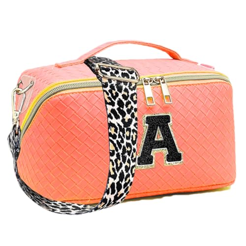 Jingyash Reise-Kosmetiktaschen für Damen, Make-up-Tasche mit Anfangsbuchstaben - Make-up-Tasche mit großem Fassungsvermögen, Kosmetiktasche,Klassifizierter Kulturbeutel mit Mehrzweckdesign von Jingyash