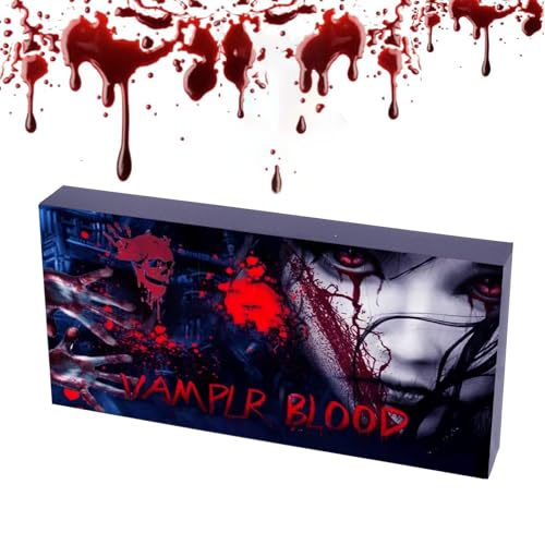 Jingyukj Halloween Artificial Blood,Fakeblut vampire, Kunstblut,fake blood Zombie Special Effekt fake blut Makeup set (55g+wickeln) von Jingyukj