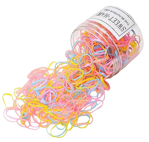 500 PCS dicke nahtlose Haargummis, Mädchen Baby elastische Haargummis, Haar-Accessoires keine Beschädigung der Haare-G02 von Jingyun