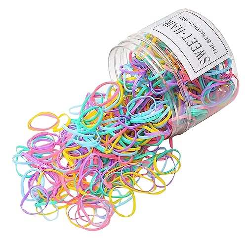 500 PCS dicke nahtlose Haargummis, Mädchen Baby elastische Haargummis, Haar-Accessoires keine Beschädigung der Haare-G03 von Jingyun