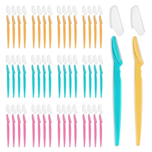 50 Stück sichere Anwendung Präzisions-Augenbrauenrasierer Unqiue Spezieller Augenbrauenrasierer mit ergonomischem Griff für Damen und Herren von JinliangGuo