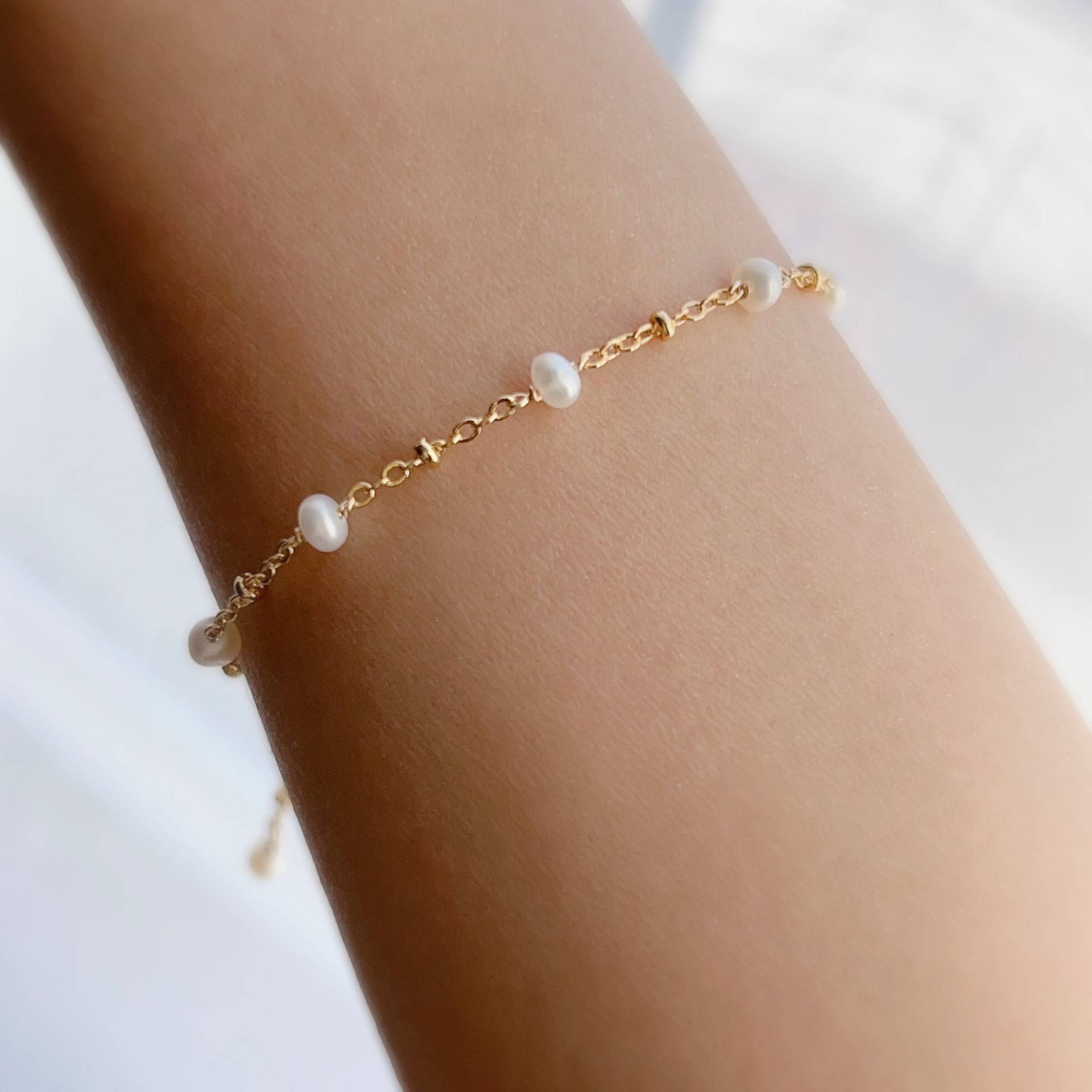 Süßwasser Perle Armband/Juni Geburtstag Geschenk Für Sie Elegantes Braut Hochzeitsschmuck von JinnysJewelryBySeJin