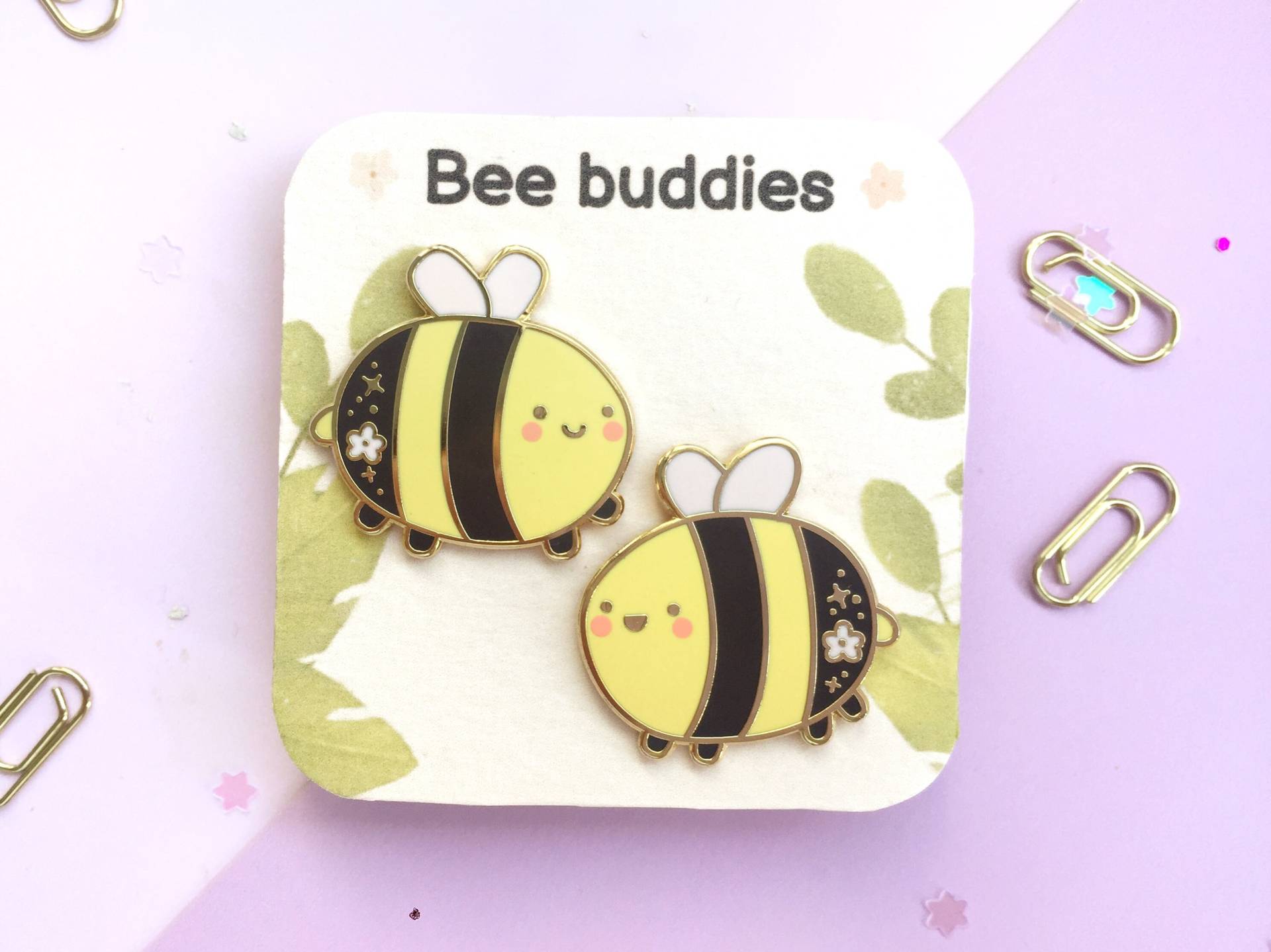 Bienen Freunde Pins Set - Beste | Freundschaft Emaille Sommer Pin Valentinstag Geschenke Frühlingsgeschenk von Jinosart
