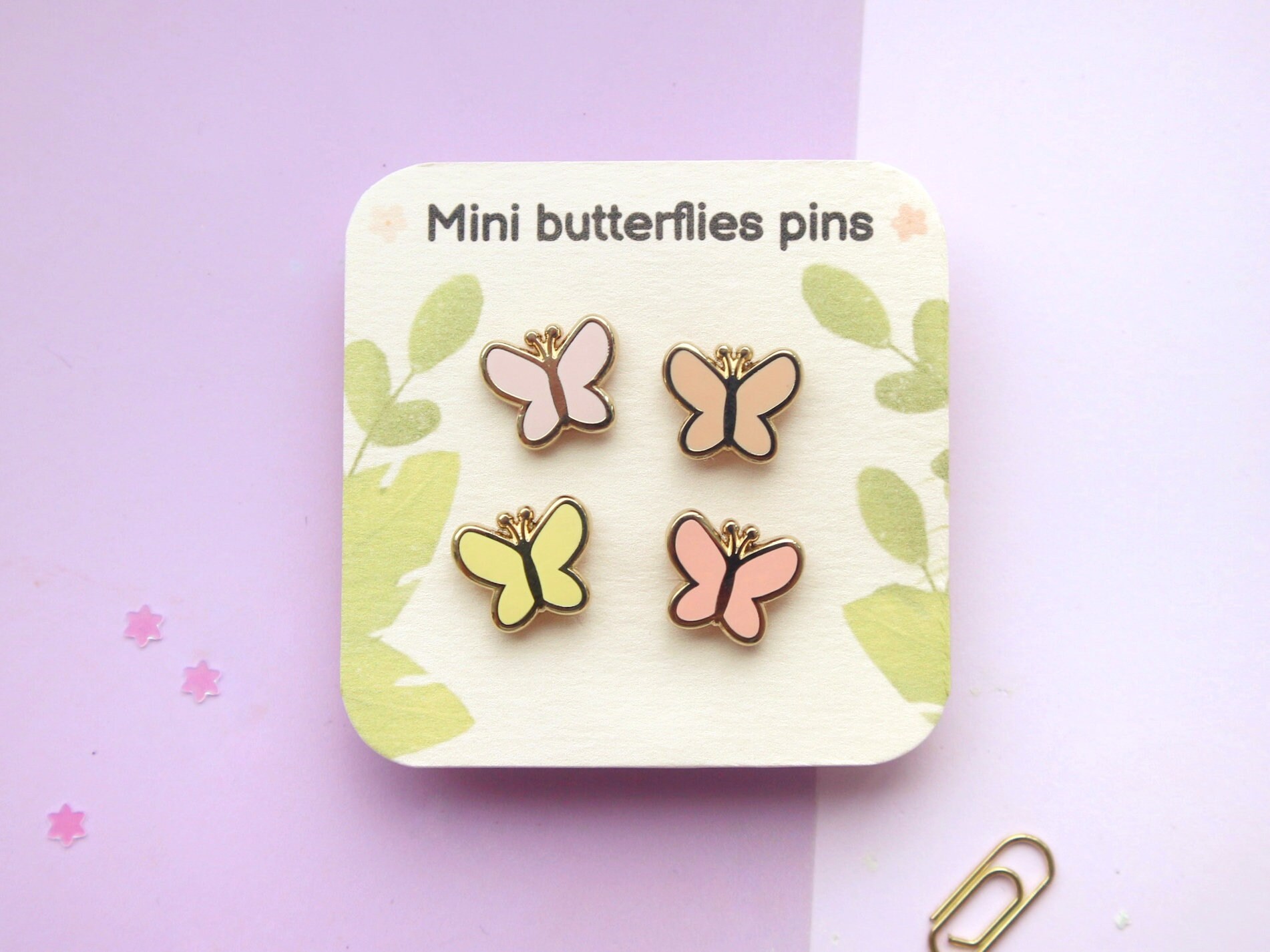 Mini Set Schmetterlinge Aus Der Cute Nature Friends Kollektion | Mini Revers Füllnadel Frühling/Sommer Pins Frühlingsgeschenk von Jinosart