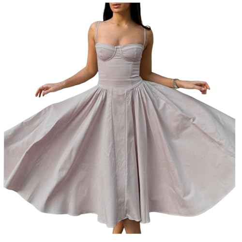 Jinsha Plus Size Damenbekleidung Langes Kleid Dress mit Schulterband von Jinsha