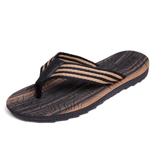Herren Flip Flops-On Zehenstegpantolette trenner Pantoffeln Schwimmbad Strand Dusch Sauna Beach/Pool Sports Classic Freizeit Weich Comfy Badelatschen Sandalen Schuhe Sommer Männer Unisex 38 Schwarz von Jinsha