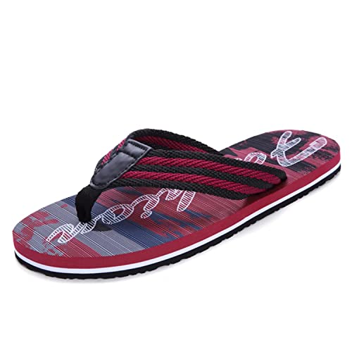 Jinsha Männer Flip Flops Sommer Erwachsene Flip Flops Strand & Pool Schuhe（Camouflage red 44） von Jinsha