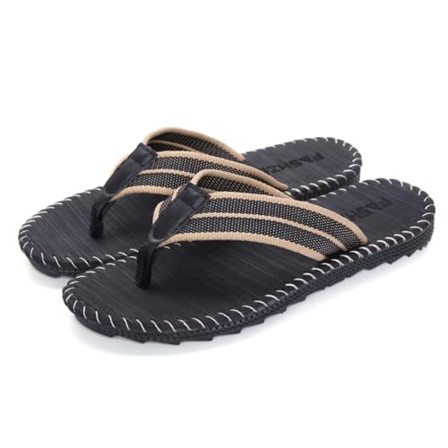 Jinsha Männer Flip Flops Sommer Erwachsene Flip Flops Strand & Pool Schuhe（black 36） von Jinsha