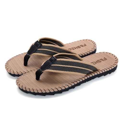 Jinsha Männer Flip Flops Sommer Erwachsene Flip Flops Strand & Pool Schuhe（brown 43） von Jinsha