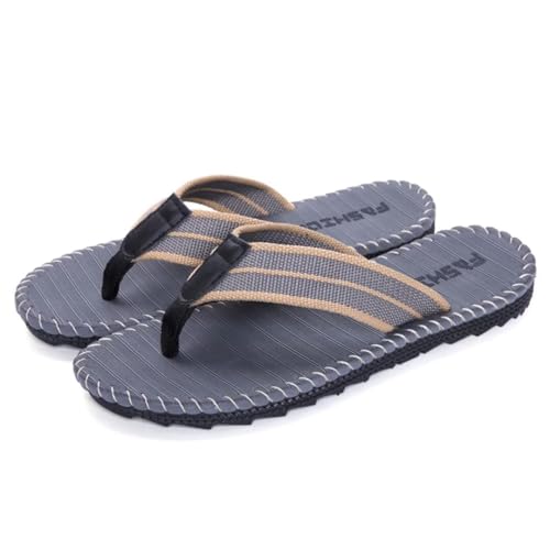 Jinsha Männer Flip Flops Sommer Erwachsene Flip Flops Strand & Pool Schuhe（gray 38） von Jinsha
