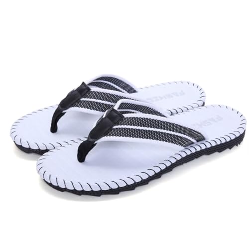 Jinsha Männer Flip Flops Sommer Erwachsene Flip Flops Strand & Pool Schuhe（white 39） von Jinsha