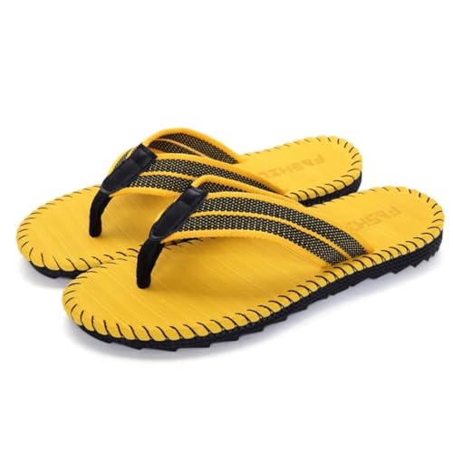 Jinsha Männer Flip Flops Sommer Erwachsene Flip Flops Strand & Pool Schuhe（yellow 40） von Jinsha