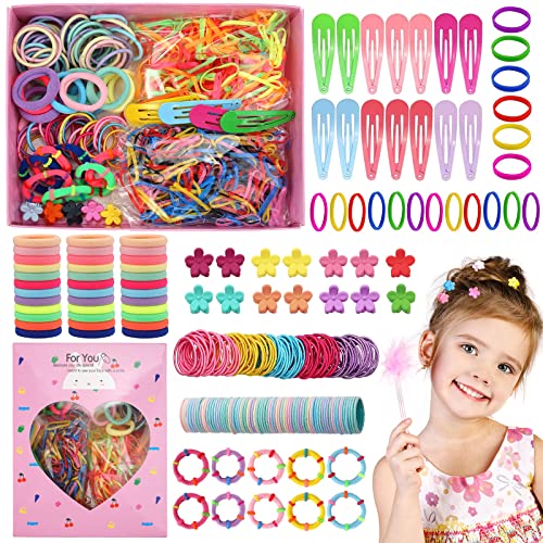 780 Stück Multicolor Mädchen Haarschmuck Set, Kinder Haargummi Mädchen Baby, Zopfgummis Mädchen, Kleinkinder Haargummi Baby Feines Haar, Mini Girl Hair Accessories Gift set, für Mädchen Baby Kinder von Jinsion