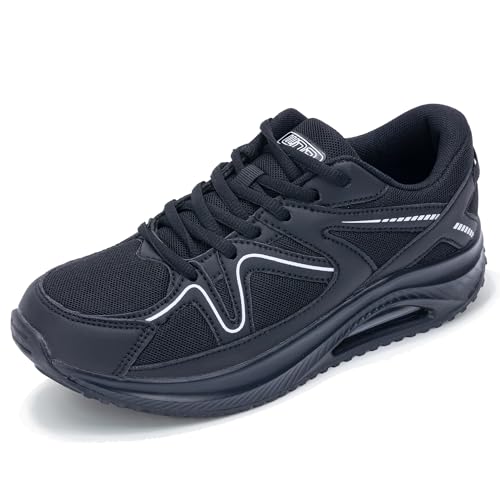 Damen-Wanderschuhe mit Fußgewölbeunterstützung, orthopädische Sneaker für Plantarfasziitis, Tennis, Laufschuhe, Weiß/Schwarz, 40 EU Damen-Wanderschuhe mit Fußgewölbeunterstützung, orthopädische Sneaker für Plantarfasziitis, Tennis, Laufschuhe, Weiß/Schwarz, 40 EU von Jinta Shoes
