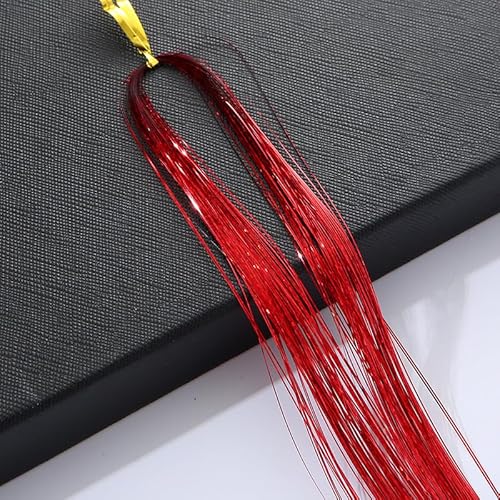 JinweiS 100 Stück Bunte Zöpfe Haar Strähnen Farbverlauf Haar Band Haarbänder Regenbogen Flechten Haar Zubehör C11 von JinweiS