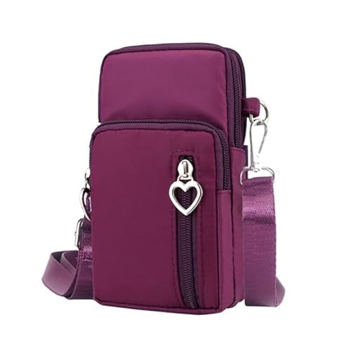 JinweiS Damen Crossbody Handy Geldbörse Manschette Tasche (Dark Purple) von JinweiS