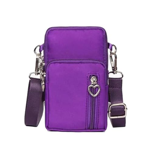 JinweiS Damen Crossbody Handy Geldbörse Manschette Tasche (Lila) von JinweiS