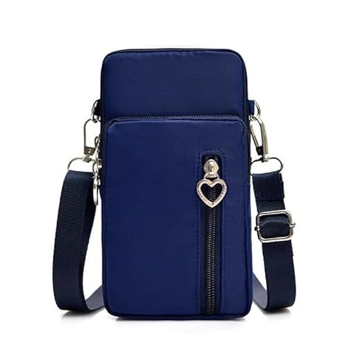 JinweiS Damen Crossbody Handy Geldbörse Manschette Tasche (Marineblau) von JinweiS