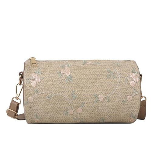 JinweiS Damen Große Kapazität Stroh Gewebt Tote Schultertasche für Sommer Strand Urlaub Chic Weaving Design 20.5 * 11.5 * 11.5 cm -Khaki D JinweiS Damen Große Kapazität Stroh Gewebt Tote Schultertasche für Sommer Strand Urlaub Chic Weaving Design 20.5 * 11.5 * 11.5 cm -Khaki D von JinweiS