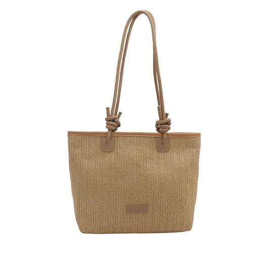 JinweiS Damen Große Kapazität Stroh Gewebt Tote Schultertasche für Sommer Strand Urlaub Chic Weaving Design 29,5 * 12,5 * 26,5 cm -Khaki JinweiS Damen Große Kapazität Stroh Gewebt Tote Schultertasche für Sommer Strand Urlaub Chic Weaving Design 29,5 * 12,5 * 26,5 cm -Khaki von JinweiS