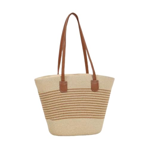 JinweiS Damen Stroh-Tragetasche, Handtasche, große gewebte Kapazität, Tragegriff oben, Sommer, stilvoller Strohkorb, Tasche-03 JinweiS Damen Stroh-Tragetasche, Handtasche, große gewebte Kapazität, Tragegriff oben, Sommer, stilvoller Strohkorb, Tasche-03 von JinweiS