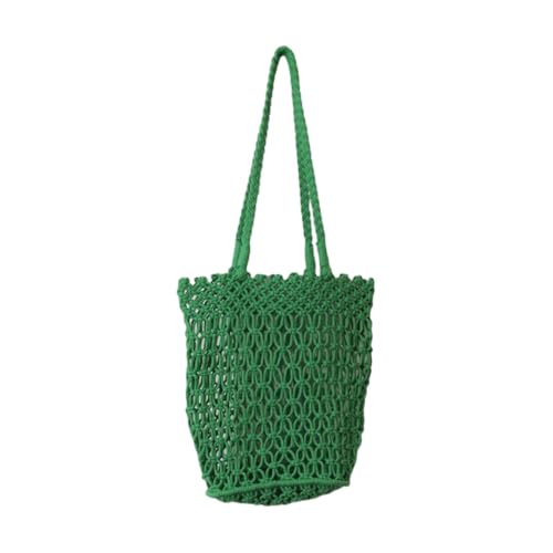 JinweiS Damen Strohtasche mit großem Fassungsvermögen, Schultertasche für Sommer, Strandurlaub, schickes Webdesign, 32 x 19 x 27 cm, Grün JinweiS Damen Strohtasche mit großem Fassungsvermögen, Schultertasche für Sommer, Strandurlaub, schickes Webdesign, 32 x 19 x 27 cm, Grün von JinweiS