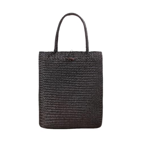JinweiS Damen Strohtasche mit großem Fassungsvermögen, Schultertasche für Sommer, Strandurlaub, schickes Webdesign, 33 x 1,5 x 45 cm, Schwarz JinweiS Damen Strohtasche mit großem Fassungsvermögen, Schultertasche für Sommer, Strandurlaub, schickes Webdesign, 33 x 1,5 x 45 cm, Schwarz von JinweiS