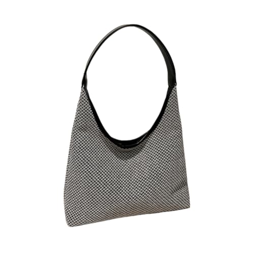 JinweiS Damen Strohtasche mit großem Fassungsvermögen, Schultertasche für Sommer, Strandurlaub, schickes Webdesign, 34 x 11 x 34 cm, Schwarz JinweiS Damen Strohtasche mit großem Fassungsvermögen, Schultertasche für Sommer, Strandurlaub, schickes Webdesign, 34 x 11 x 34 cm, Schwarz von JinweiS