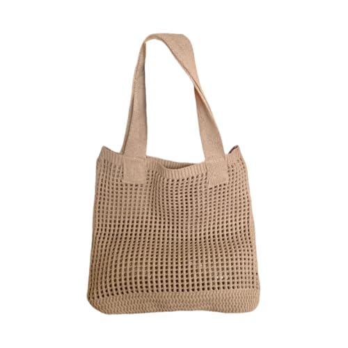 JinweiS Damen Strohtasche mit großem Fassungsvermögen, Schultertasche für Sommer, Strandurlaub, schickes Webdesign, 38 x 1 x 33 cm, Khaki JinweiS Damen Strohtasche mit großem Fassungsvermögen, Schultertasche für Sommer, Strandurlaub, schickes Webdesign, 38 x 1 x 33 cm, Khaki von JinweiS