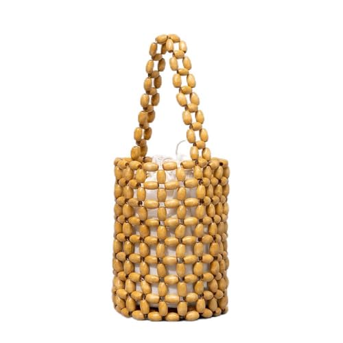 JinweiS Damen Strohtasche mit großer Kapazität, Schultertasche für Sommer, Strandurlaub, schickes Webdesign, 12 x 12 x 17 cm, Khaki JinweiS Damen Strohtasche mit großer Kapazität, Schultertasche für Sommer, Strandurlaub, schickes Webdesign, 12 x 12 x 17 cm, Khaki von JinweiS