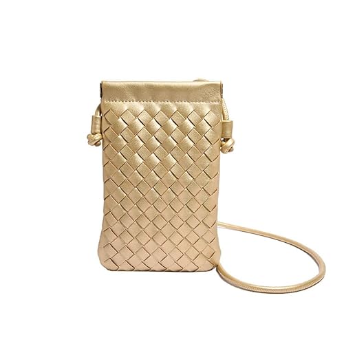 JinweiS Damen Strohtasche mit großer Kapazität, Schultertasche für Sommer, Strandurlaub, schickes Webdesign, 12 x 2 x 19 cm, Gold JinweiS Damen Strohtasche mit großer Kapazität, Schultertasche für Sommer, Strandurlaub, schickes Webdesign, 12 x 2 x 19 cm, Gold von JinweiS
