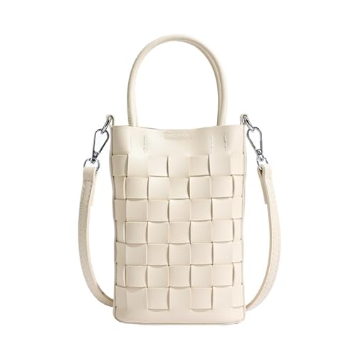 JinweiS Damen Strohtasche mit großer Kapazität, Schultertasche für Sommer, Strandurlaub, schickes Webdesign, 13 x 7 x 19 cm, Weiß JinweiS Damen Strohtasche mit großer Kapazität, Schultertasche für Sommer, Strandurlaub, schickes Webdesign, 13 x 7 x 19 cm, Weiß von JinweiS