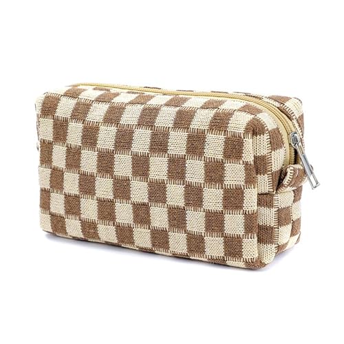 JinweiS Damen Strohtasche mit großer Kapazität, Schultertasche für Sommer, Strandurlaub, schickes Webdesign, 17 x 6,5 x 11 cm, Khaki von JinweiS