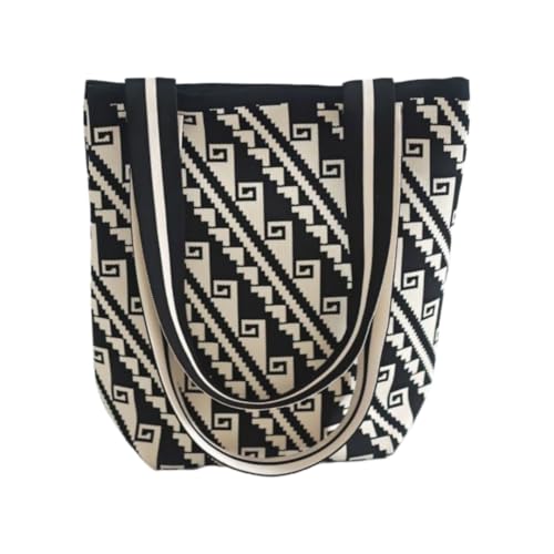 JinweiS Damen Strohtasche mit großer Kapazität, Schultertasche für Sommer, Strandurlaub, schickes Webdesign, 20 x 2 x 30 cm, Stil I JinweiS Damen Strohtasche mit großer Kapazität, Schultertasche für Sommer, Strandurlaub, schickes Webdesign, 20 x 2 x 30 cm, Stil I von JinweiS