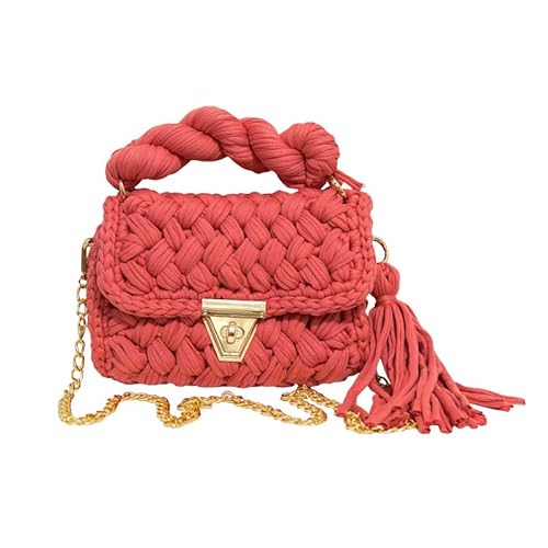 JinweiS Damen Strohtasche mit großer Kapazität, Schultertasche für Sommer, Strandurlaub, schickes Webdesign, 20 x 25 cm, H JinweiS Damen Strohtasche mit großer Kapazität, Schultertasche für Sommer, Strandurlaub, schickes Webdesign, 20 x 25 cm, H von JinweiS