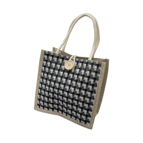 JinweiS Damen Strohtasche mit großer Kapazität, Schultertasche für Sommer, Strandurlaub, schickes Webdesign, 21 x 11 x 20 cm, Schwarz JinweiS Damen Strohtasche mit großer Kapazität, Schultertasche für Sommer, Strandurlaub, schickes Webdesign, 21 x 11 x 20 cm, Schwarz von JinweiS