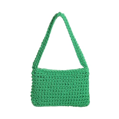JinweiS Damen Strohtasche mit großer Kapazität, Schultertasche für Sommer, Strandurlaub, schickes Webdesign, 21 x 2 x 14 cm, Grün JinweiS Damen Strohtasche mit großer Kapazität, Schultertasche für Sommer, Strandurlaub, schickes Webdesign, 21 x 2 x 14 cm, Grün von JinweiS